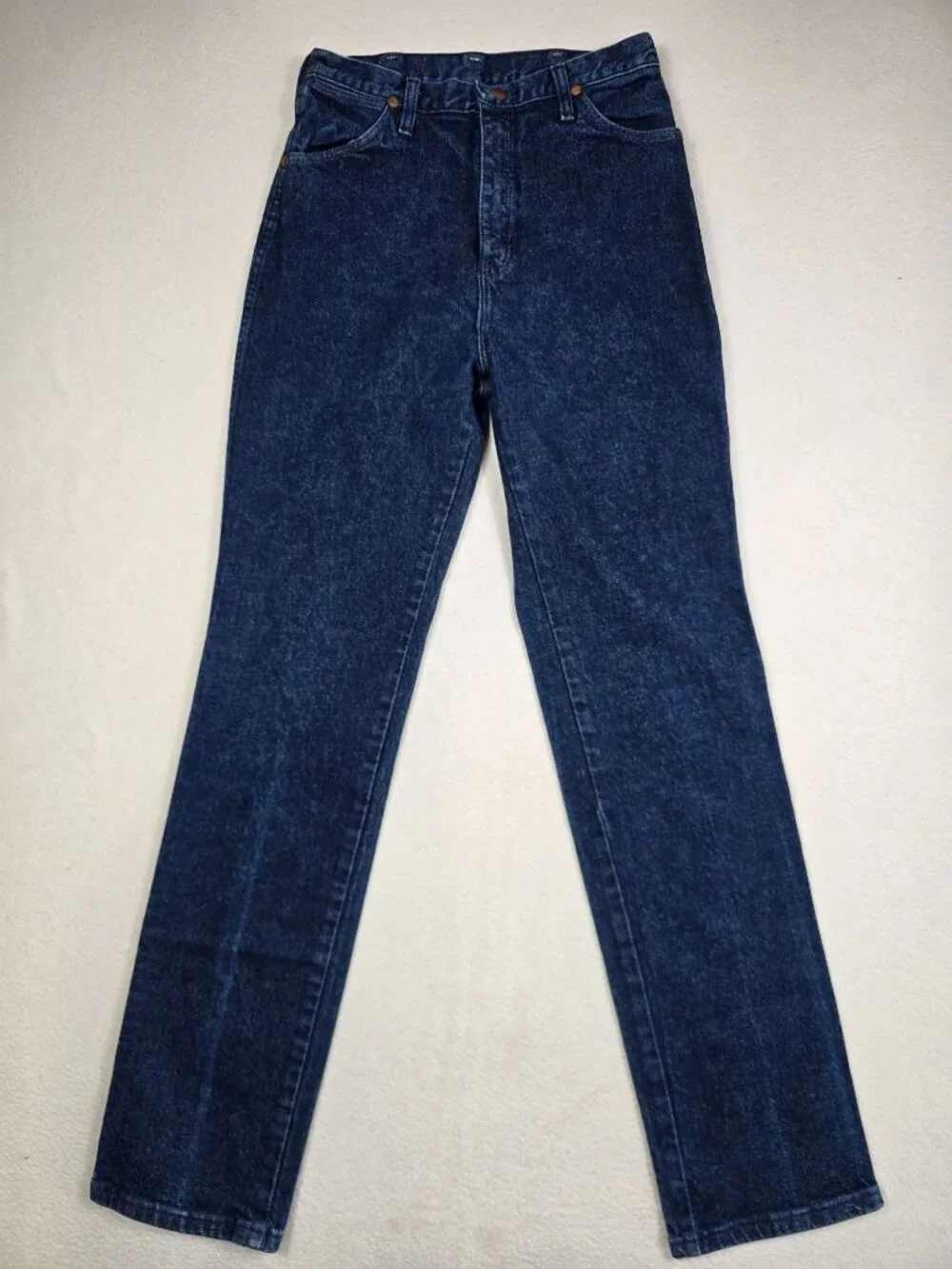 Vintage Wrangler High Waisted Womens 12 X 34 Blue Jeans Straight Fit Made In USA